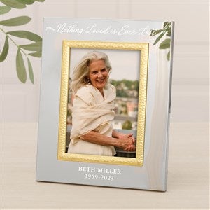 Our Loved Ones Memorial Personalized Silver & Gold Hammered Frame - 5 x 7