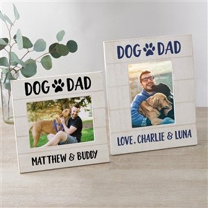 Dog Dad Personalized Shiplap Picture Frame  - 47906