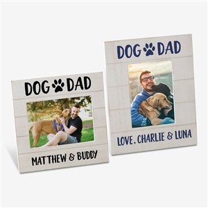 Dog Dad Personalized Shiplap Picture Frame  - 47906