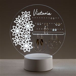 For Her Floral Personalized Acrylic LED Jewelry Holder  - 47914