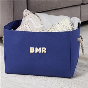Shadow Name Personalized Storage Tote - Blue