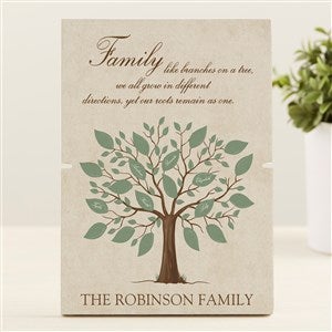 Family Tree Personalized Story Board Plaque