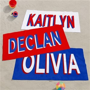 Shadow Name Personalized Beach Towels - 47934