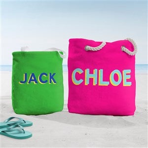 Shadow Name Personalized Terry Cloth Beach Bag - 47935