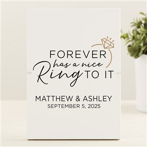 We're Engaged Personalized Story Board Plaque