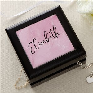 Pastel Watercolor Name Personalized Jewelry Box  - 47971