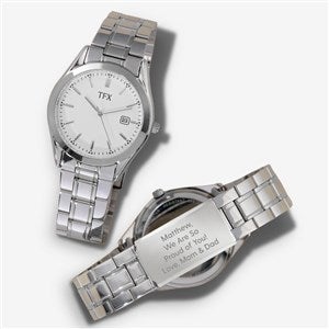 Graduation Message for Him Engraved Bulova TFX Silver Watch  - 48024