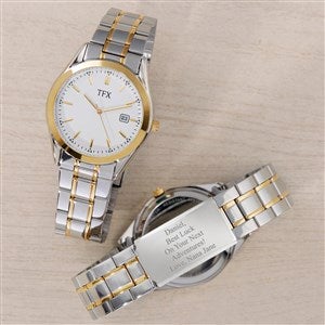 Graduation Message For Him Engraved Bulova TFX Two Tone Watch