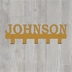 Custom Name Steel Wall Hook Rack- Gold