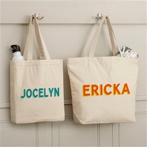 Shadow Name Personalized Canvas Tote Bags  - 48056