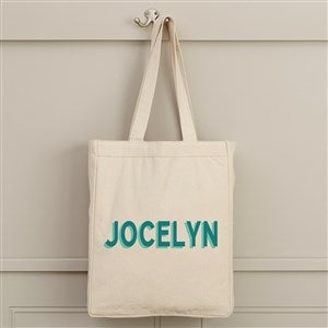Shadow Name Personalized Canvas Tote Bag- 14 x 10