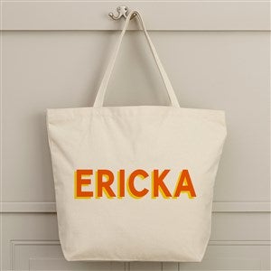 Shadow Name Personalized Canvas Tote Bag- 20 x 15