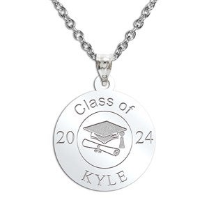Personalized Name Round Graduation Charm - 48146D