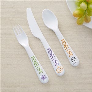 Halloween Repeating Name Personalized Kids Utensil Set