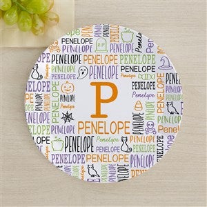 Halloween Repeating Name Personalized Kids Plate