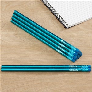 Personalized Halloween Icons Pencil Set - Teal