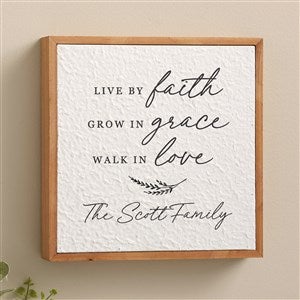 Live By Faith Personalized Pulp Paper Sign 10x10