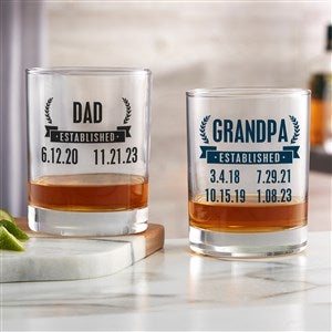 Date Established Personalized Whiskey Glass - 48431