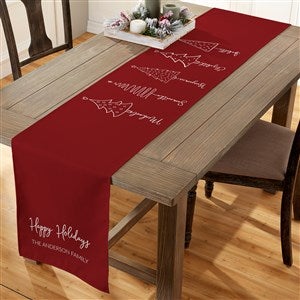 Scripted Names Personalized Christmas Tree Table Runner - Small