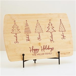 Scripted Christmas Tree Personalized Wood Cutting Board