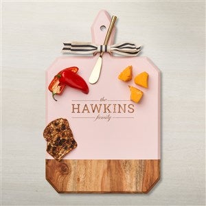 Personalized Acacia Pink Rectangle Board with Spreader-Family Name