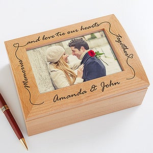 personalized wooden photo keepsake box