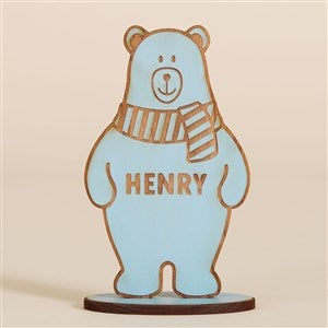 Santa and Friends Personalized Wood Christmas Characters - Blue