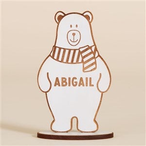 Santa and Friends Personalized Wood Christmas Characters - White