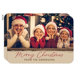 Festive Moments Personalized Photo Christmas Card - Set of 15