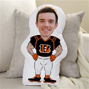 Cincinnati Bengals Personalized Photo Football Character Pillow