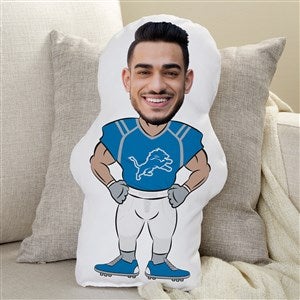 Detroit Lions Personalized Photo Football Character Pillow