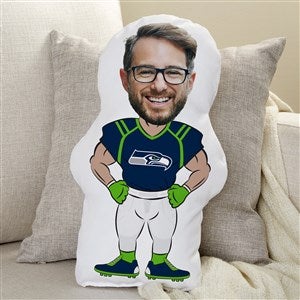 Seattle Seahawks Personalized Photo Football Character Pillow
