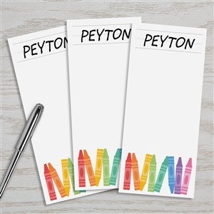 Watercolor Crayons Personalized Notepads Set of 3 - 48759