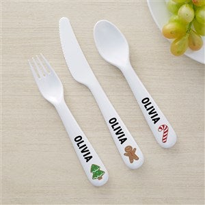 Cookies for Santa Personalized Kids Christmas Utensil Set