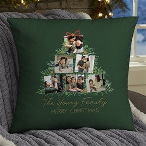 Holiday Moments Personalized Christmas Photo Throw Pillow - 18