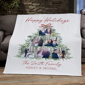 Holiday Moments Personalized Christmas Photo Sweatshirt Blanket - 50x60