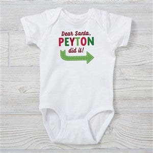 They Did It Personalized Christmas Baby Bodysuit