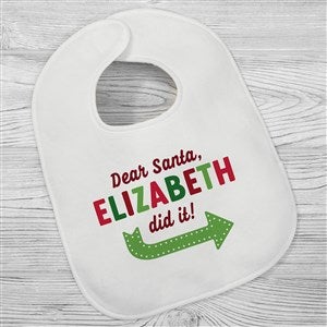 They Did It Personalized Christmas Baby Bib