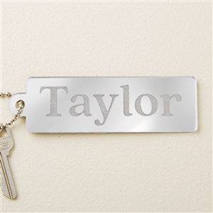 Classic Style Personalized Acrylic Keychain - Silver