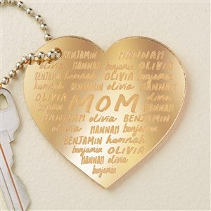 Grateful Heart Personalized Gold Acrylic Keychain