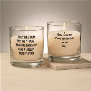 Every Great Mom Personalized Glass Candle  - 48872