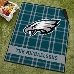 NFL Philadelphia Eagles Personalized Plaid Picnic Blanket