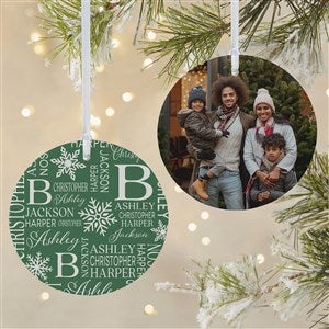 Christmas Snowflake Repeating Name Personalized Ornament