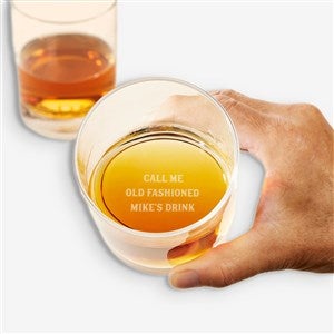 Secret Message Engraved Whiskey Glass  - 48982