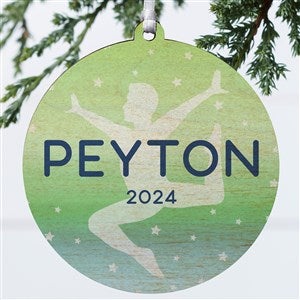 Gymnastics Personalized Ornament-3.75 Wood - 1 Sided