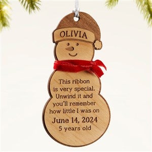 Little One's Measurements Personalized Wood Ornament