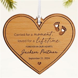 Baby Memorial  Personalized Wood Ornament- Natural