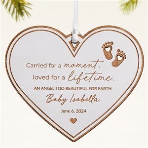 Baby Memorial Personalized Wood Ornament- Whitewash