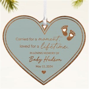Baby Memorial Personalized Wood Ornament- Blue Stain