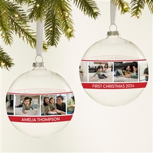 Baby Photo Collage Personalized Glass Bulb Ornament - 49122